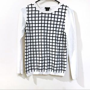 Ann Taylor Petite Windowpane Sweater